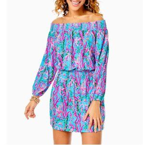 Lilly Pulitzer CYLA OFF THE SHOULDER ROMPER - Size Large